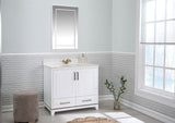 Albia Collection 36 inch Bathroom Vanity with Quartz Countertop and Undermount Ceramic Sink