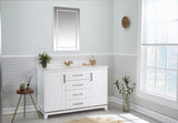 Albia Collection 48 inch Bathroom Vanity with Quartz Countertop and Undermount Ceramic Sink