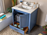 Alda 30" Gray Single Bathroom Vanity | Quartz Countertop