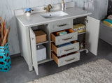 Alda 48" Gray Single Bathroom Vanity | Quartz Countertop