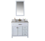 Alda 36 " Blue Single Bathroom Vanity | Quartz Countertop