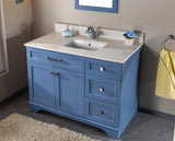 Livia 42 " Gray Single Bathroom Vanity | Quartz Countertop