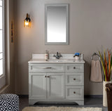 Livia 42 " Gray Single Bathroom Vanity | Quartz Countertop