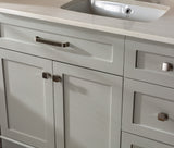 Livia 42 " Gray Single Bathroom Vanity | Quartz Countertop