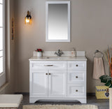 Livia 42 " Gray Single Bathroom Vanity | Quartz Countertop