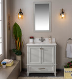 Nera 30 " Gray Single Bathroom Vanity | Quartz Countertop