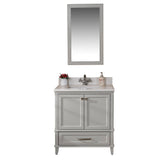 Nera 30 " Gray Single Bathroom Vanity | Quartz Countertop