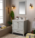 Nera 30 " Gray Single Bathroom Vanity | Quartz Countertop