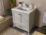 Nera 30 " Gray Single Bathroom Vanity | Quartz Countertop