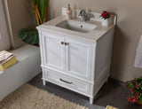 Nera 30 " Gray Single Bathroom Vanity | Quartz Countertop