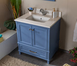 Nera 30 " Gray Single Bathroom Vanity | Quartz Countertop