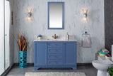 Livia 48 " Gray Single Bathroom Vanity | Quartz Countertop