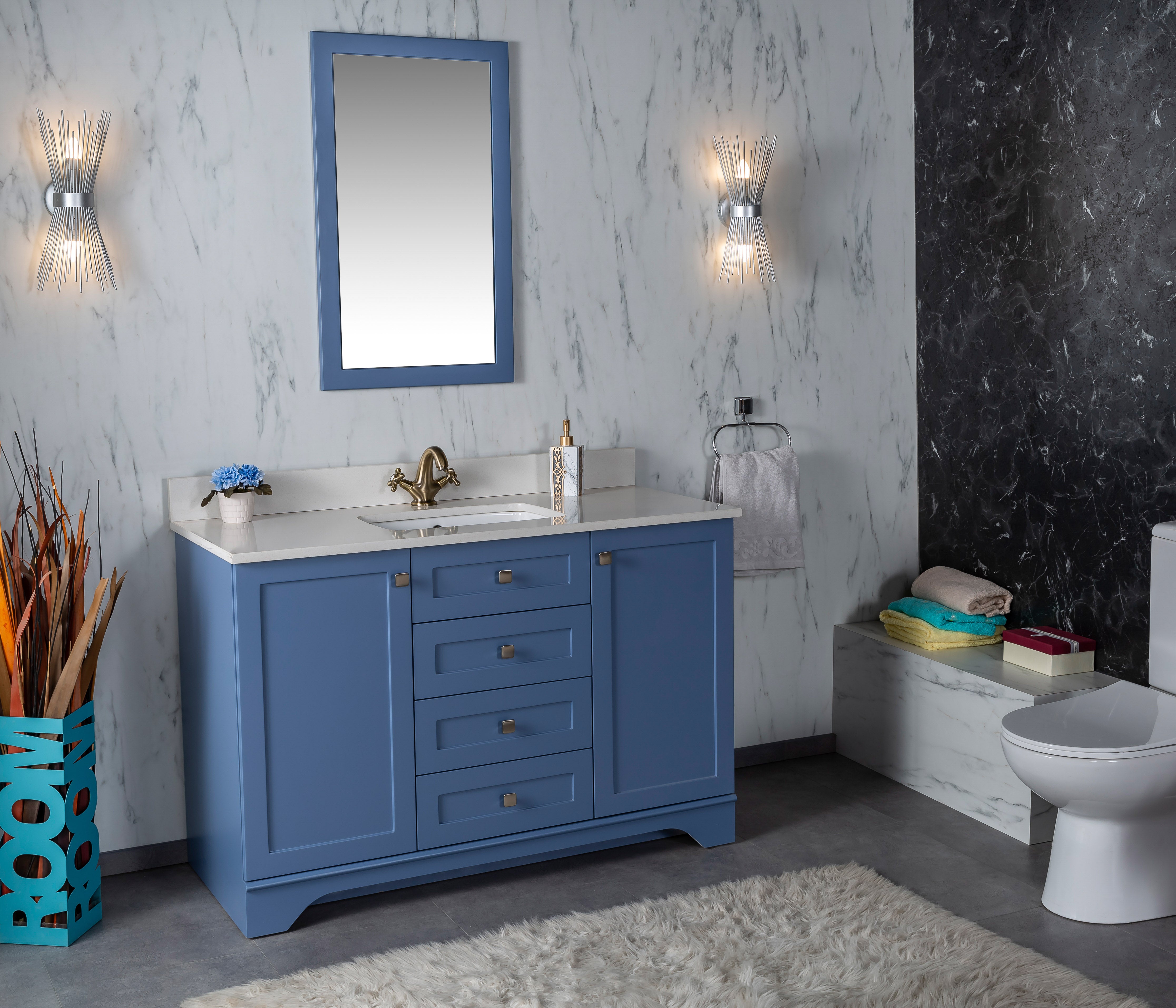 Foundstone™ 48'' Free Standing Single Bathroom Vanity with Acrylic