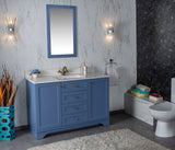 Livia 48 " Gray Single Bathroom Vanity | Quartz Countertop