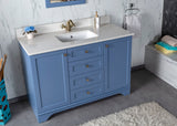 Livia 48 " Gray Single Bathroom Vanity | Quartz Countertop