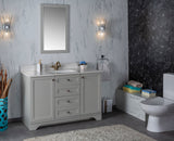 Livia 48 " Gray Single Bathroom Vanity | Quartz Countertop