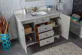 Livia 48 " Gray Single Bathroom Vanity | Quartz Countertop