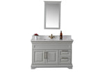 Romana 48" White Single Bathroom Vanity | Quartz Countertop