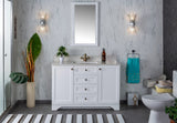 Livia 48 " Gray Single Bathroom Vanity | Quartz Countertop