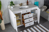 Livia 48 " Gray Single Bathroom Vanity | Quartz Countertop