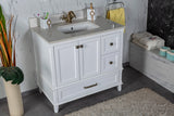 Nera 36" Blue Single Bathroom Vanity | Quartz Countertop