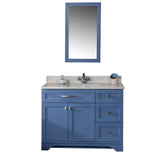 Livia 42 " Gray Single Bathroom Vanity | Quartz Countertop