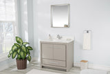 Mila Collection 36 inch Bathroom Vanity with Quartz Countertop and Undermount Ceramic Sink