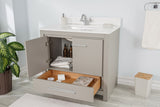 Mila Collection 36 inch Bathroom Vanity with Quartz Countertop and Undermount Ceramic Sink