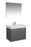 Vita Collection Floating Bathroom Vanity with Ceramic Sink & Mirror