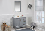 Fabia Collection 36 inch Bathroom Vanity with Quartz Countertop and Undermount Ceramic Sink