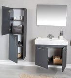 Vita Collection Floating Bathroom Vanity with Ceramic Sink & Mirror