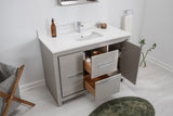 Mila Collection 48 inch Bathroom Vanity with Quartz Countertop and Undermount Ceramic Sink