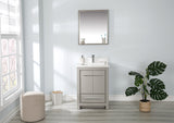 Mila Collection 24 inch Bathroom Vanity with Quartz Countertop and Undermount Ceramic Sink