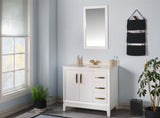 Fabia Collection 36 inch Bathroom Vanity with Quartz Countertop and Undermount Ceramic Sink