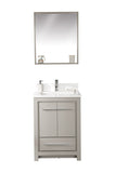 Mila Collection 24 inch Bathroom Vanity with Quartz Countertop and Undermount Ceramic Sink