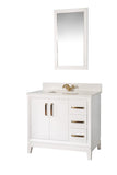 Fabia Collection 36 inch Bathroom Vanity with Quartz Countertop and Undermount Ceramic Sink