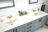 Fabia Collection 72 inch Bathroom Vanity with Quartz Countertop and Undermount Ceramic Sink