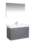 Vita Collection Floating Bathroom Vanity with Ceramic Sink & Mirror