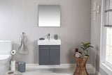 Vita Collection Floating Bathroom Vanity with Ceramic Sink & Mirror