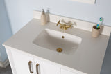 Fabia Collection 36 inch Bathroom Vanity with Quartz Countertop and Undermount Ceramic Sink