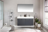 Vita Collection Floating Bathroom Vanity with Ceramic Sink & Mirror