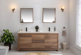 Mila Collection 72 inch Bathroom Vanity with Quartz Countertop and Undermount Ceramic Sink