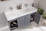 Vita Collection Floating Bathroom Vanity with Ceramic Sink & Mirror