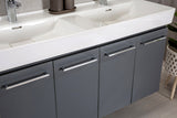 Vita Collection Floating Bathroom Vanity with Ceramic Sink & Mirror