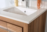 Mila Collection 24 inch Bathroom Vanity with Quartz Countertop and Undermount Ceramic Sink