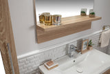 Elio Collection Floating Bathroom Vanity with Ceramic Sink & Mirror