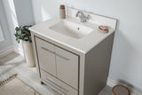 Mila Collection 30 inch Bathroom Vanity with Quartz Countertop and Undermount Ceramic Sink