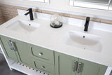 Florin Collection 60 inch Bathroom Vanity with Quartz Countertop and Undermount Ceramic Sink