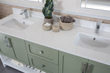 Florin Collection 72 inch Bathroom Vanity with Quartz Countertop and Undermount Ceramic Sink