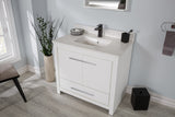 Mila Collection 36 inch Bathroom Vanity with Quartz Countertop and Undermount Ceramic Sink